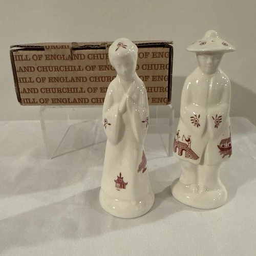 Churchill Of England - Pink Willow - Willow Rosa - Salt and Pepper Shaker Set