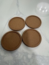 8 Pack Round Cork Coasters, 4" Self-Adhesive Cork Mats, DIY Coasters Craft Ac