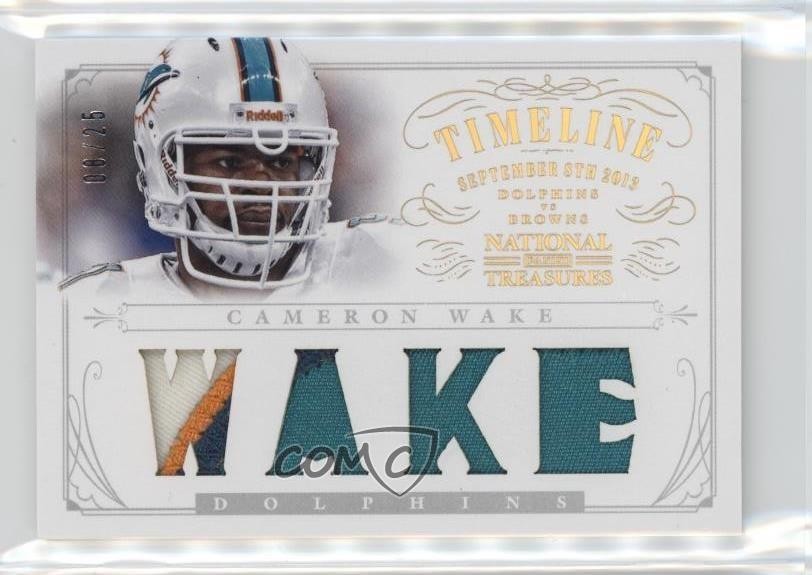 2013 Panini National Treasures Player Name Prime /25 Cameron Wake #7 6m7