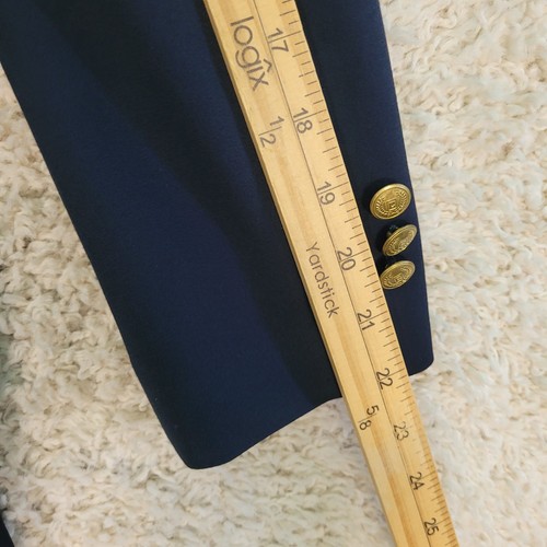 CHAPS Blazer Size 16 Navy Performance Series Wrinkle Resistant Gold Buttons NEW - Picture 5 of 8