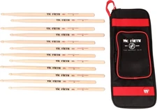 Vic Firth American Classic Drumsticks with Stick Bag - 5B, 6 pairs