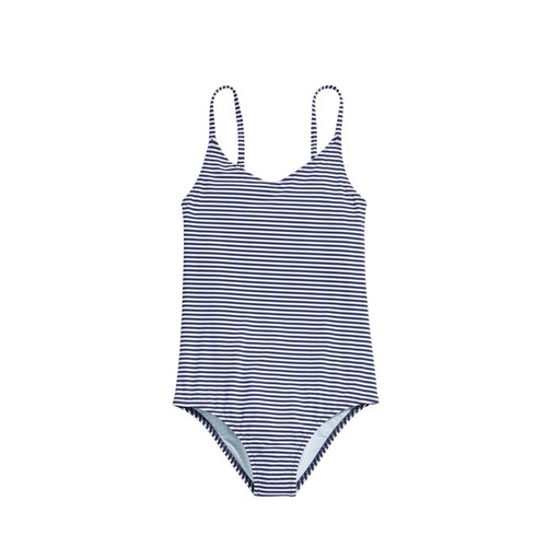 VINEYARD VINES- Feeder One Piece Swimsuit-Deep Bay Stripe-Girls L (14)-NWT