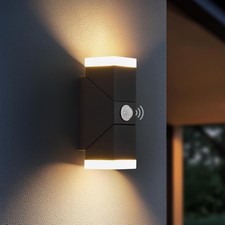 Outdoor Wall Lights Mains Powered with Motion Sensor, Up and Down Front Door Lig