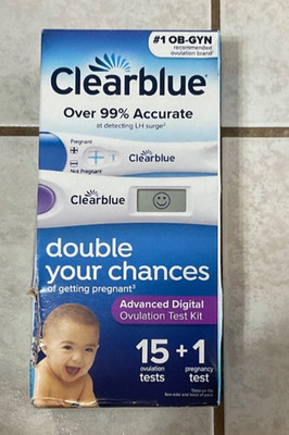 Clearblue Digital Ovulation Test Kit - 15 Tests-Early Detection -Exp 2/27-7/2027