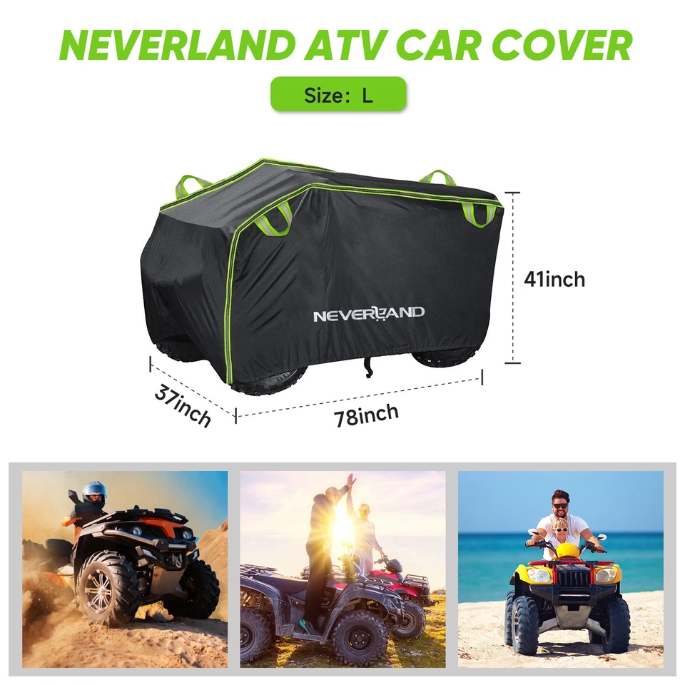 Waterproof ATV Cover Storage Sun Protection For Yamaha Raptor 350 660R 700 700R - Image 4 of 4