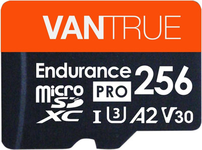 Vantrue 256GB Microsdxc UHS-I U3 4K UHD Video High Speed Transfer Monitoring SD