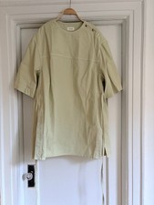 Lemaire boxy longline denim t-shirt in light ...