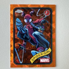 2025 Topps Chrome Marvel Sapphire Spider Girl /25 Orange #143 First Appearance