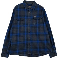 Used Orvis long-sleeved heavy flannel check shirt men's size XL equivalent