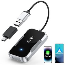 Adaptador Inal mbrico Bluetooth Coche Para iPhone Apply CarPlay y Android Auto