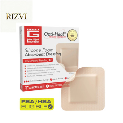 Neo G Opti-Heal Silicone Foam Absorbent Dressing, 3 Count - 4x4 FSA/HSA Eligible