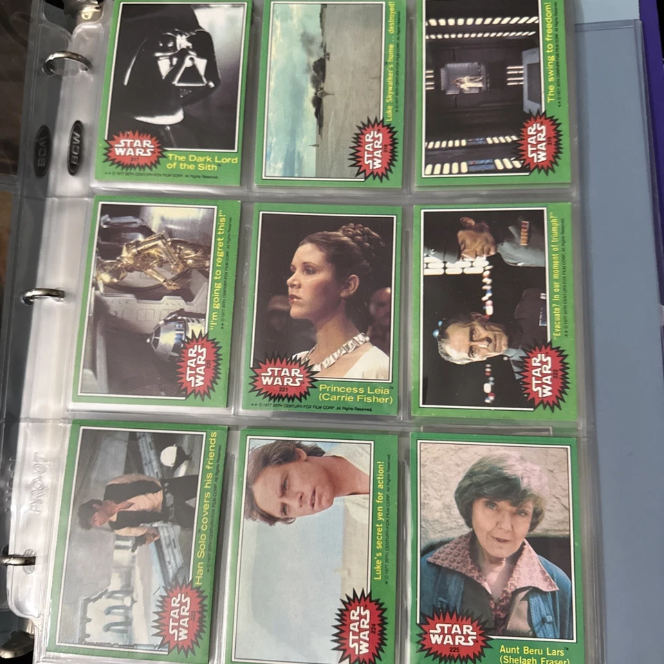 1977-78 Topps STAR WARS Green Series 4 complete set of 66 cards w/ #207 C-3PO - Image 3 of 4