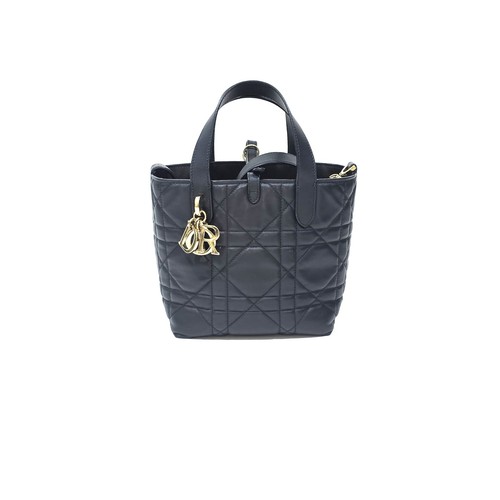 Dior Toujours Small Black Calfskin Leather Tote Bag