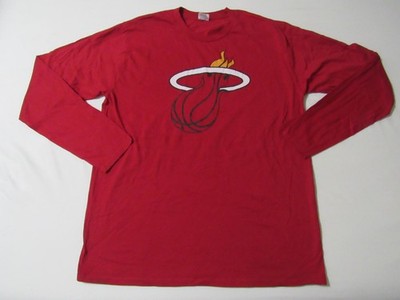 New Miami Heat #3 Dwyane Wade Mens Size L Large Red Long-Sleeve Shirt