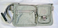 Kipling marsupio marsupio cintura marsupio grigio argento metallizzato 11" x 6"