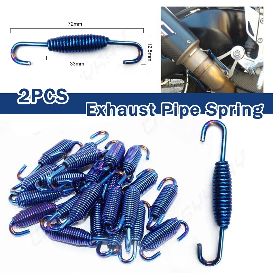 6PCS Motorcycle Exhaust Spring Swivel Pipe Spring Universal 72mm*12.5mm - Image 4 of 4
