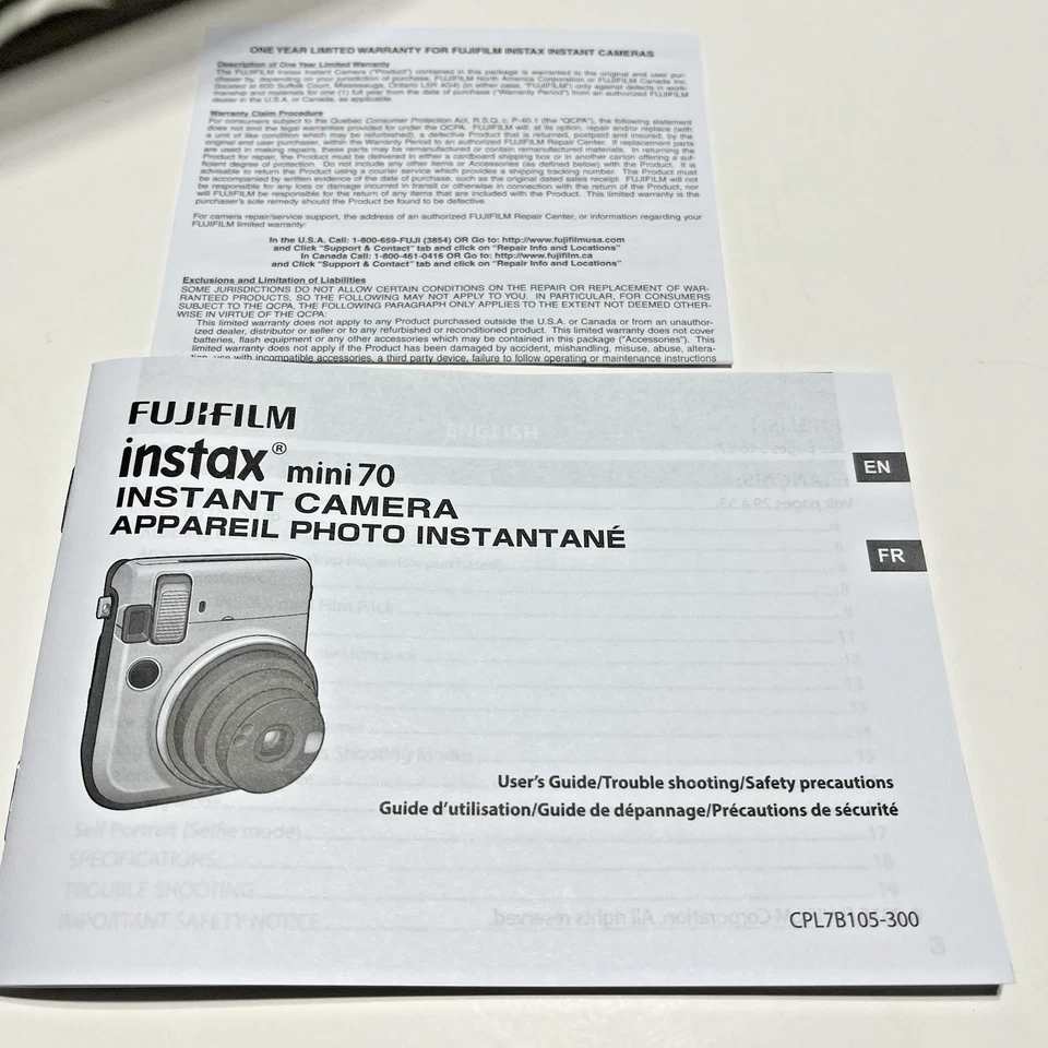 Cámara Instantánea FujiFilm Instax Mini 70 Amarillo Canario Nueva en Caja Foto 3 de 4