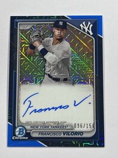 2024 Bowman Chrome Francisco Vilorio Mojo Image Variation Auto 096/150 Yankees