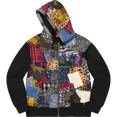 Supreme Patchwork Hooded Sweatshirt Patchwork Hoodie M | eBay