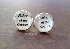 16mm Father of the Groom Cufflinks, Gifts for Dad, Wedding Cufflinks