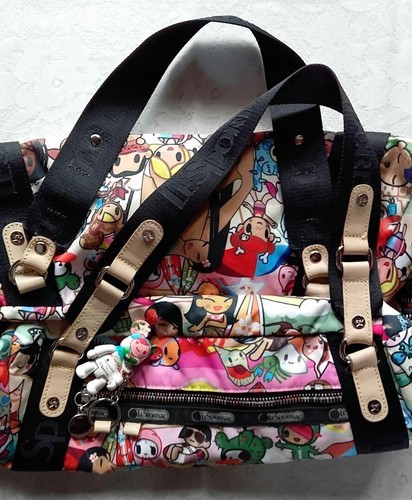 Tokidoki Collaboration Lesportsac Boston Bag USED good condition JAPAN LIMITED - Picture 5 of 7