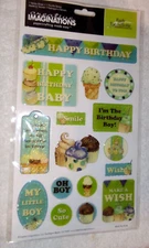 Creative Imaginations ~ Happy Birthday Baby To You My Little Boy Cake Ice Cream