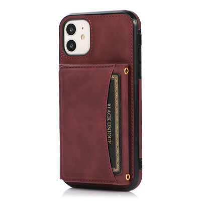 For iPhone 16 15 Pro Max 14 13 12 11 Leather Card Wallet Case Stand Rugged Cover
