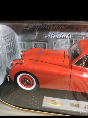 1949 Jaguar XK120 Red Orange 1:18 Signature Models 18120 | eBay
