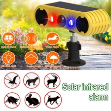 Animal Repeller Ultrasonic Solar Power Outdoor Pest Cat Mice Deer Sensor 2 Mode