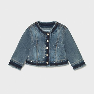 round neck denim jacket