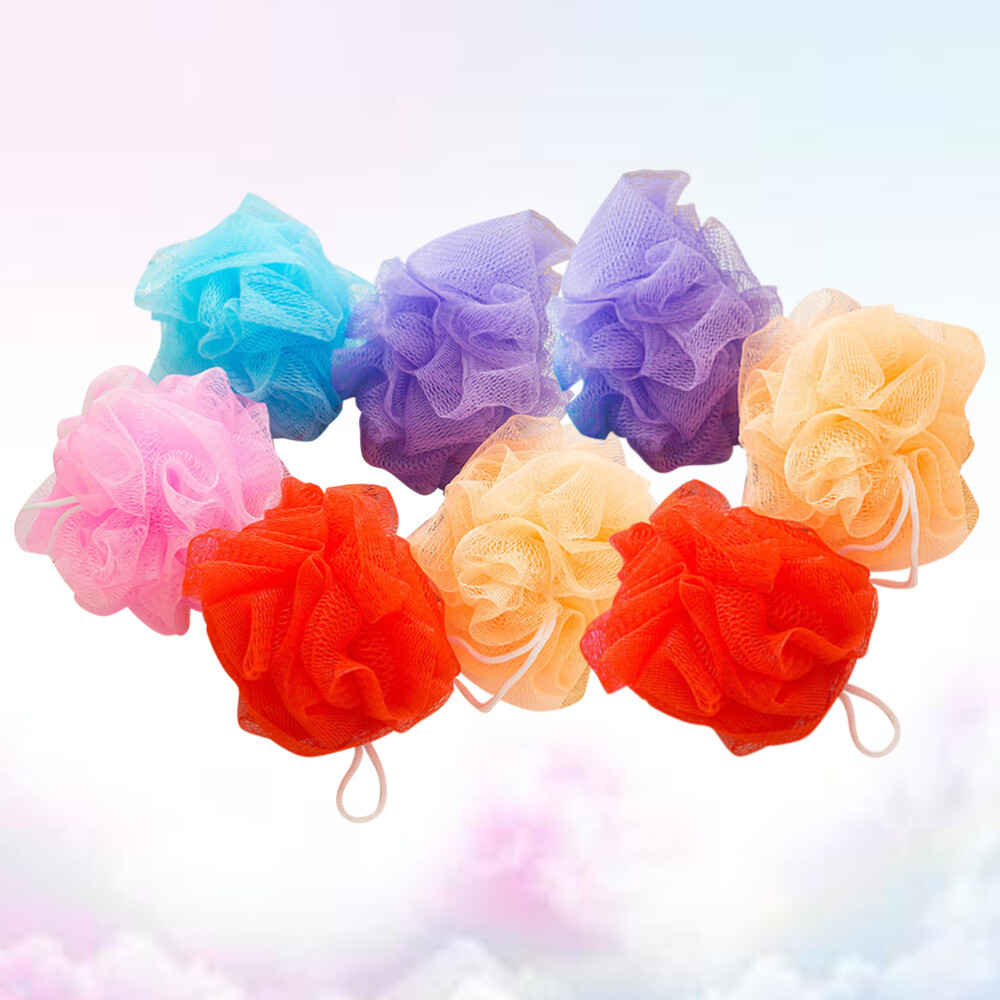 8 Pcs Body Scrubber Shower Loofah Sponge Bath Shower Loofah Mesh Shower