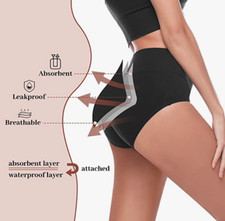 Incontinence Underwear Pants Washable Reusable S-5XL Absorbent Black Nude UK