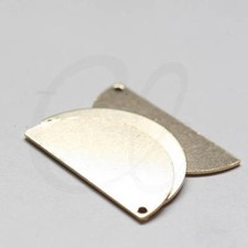 10 Pieces Raw Brass Moon Pendant - Crescent 30x15.8mm 3642C 