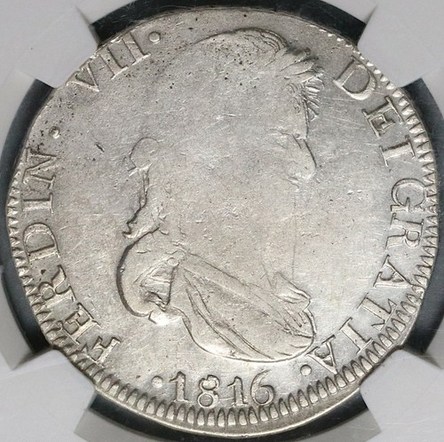 1816-Zs NGC VF 30 Mexico 8 Reales War Independence Zacatecas Mint Coin 22012101C - Picture 3 of 7