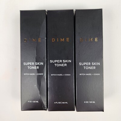 DIME Beauty Super Skin Toner Witch Hazel + COQ10 4 OZ  Lot Of 3 New Sealed