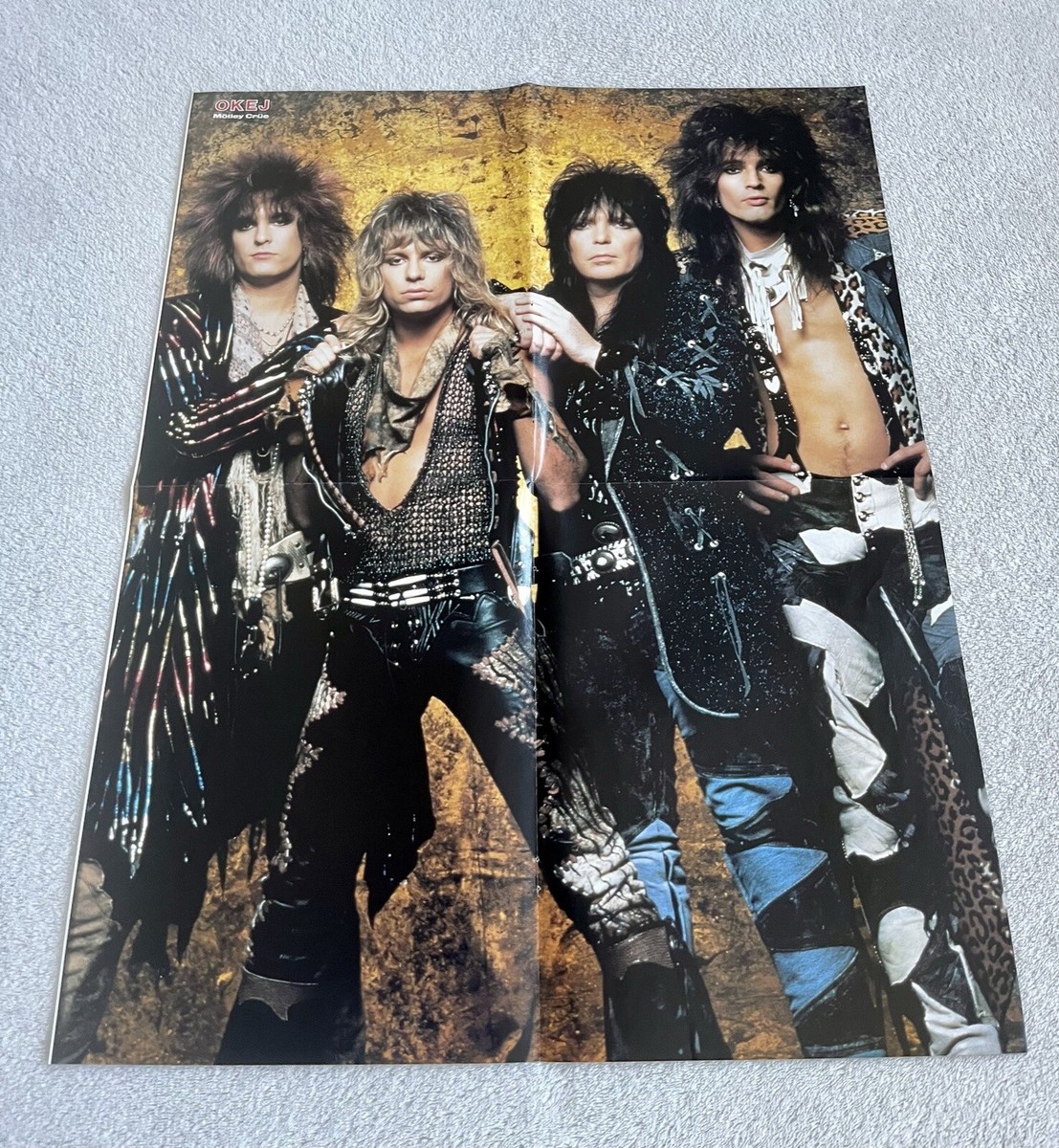 Mötley Crüe 1987 Deep Purple Swedish Poster Music Magazine Okej