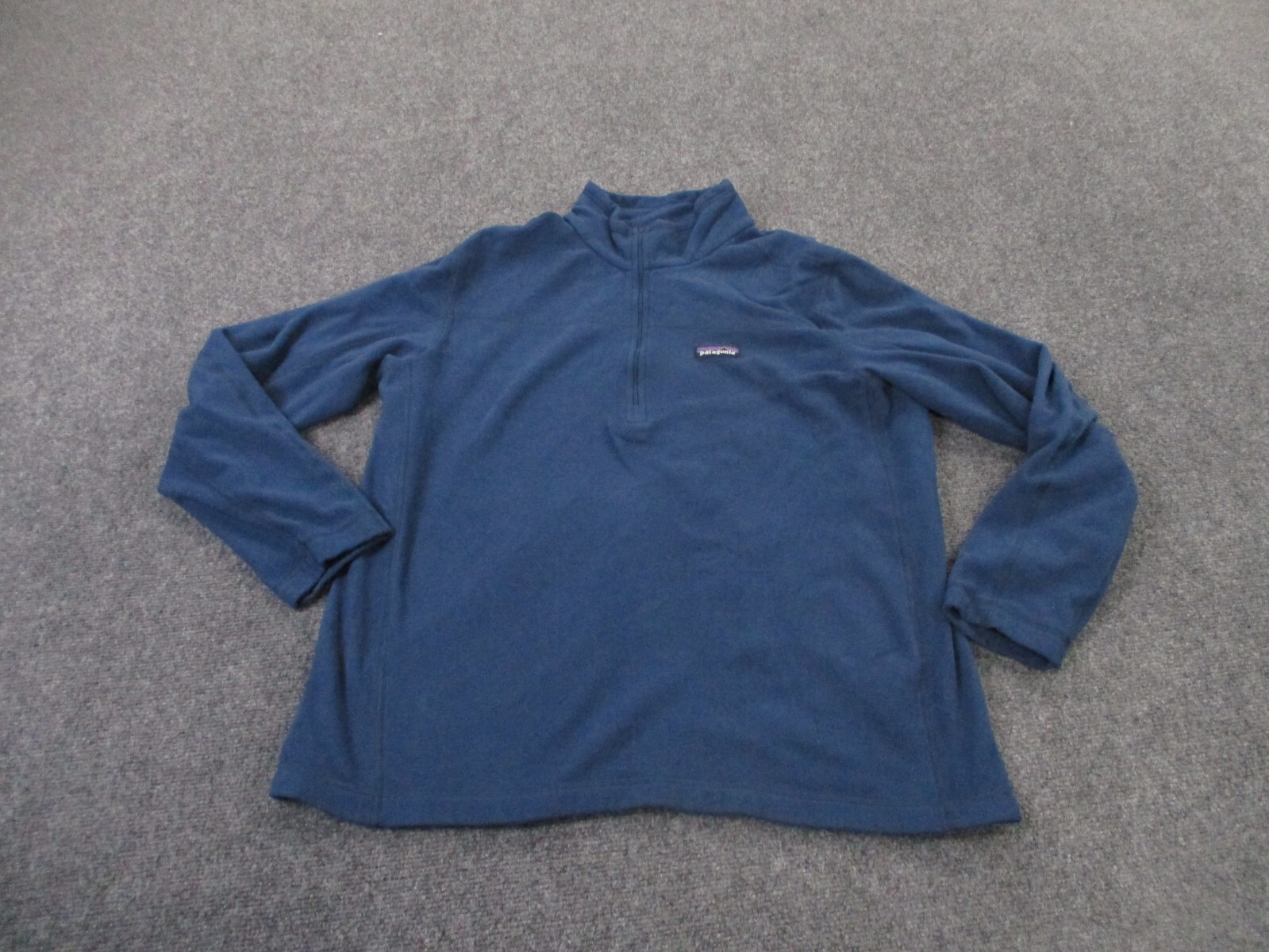 Patagonia Mens XL Blue Fleece Micro D Lightweight Hiking Pullover Jacket