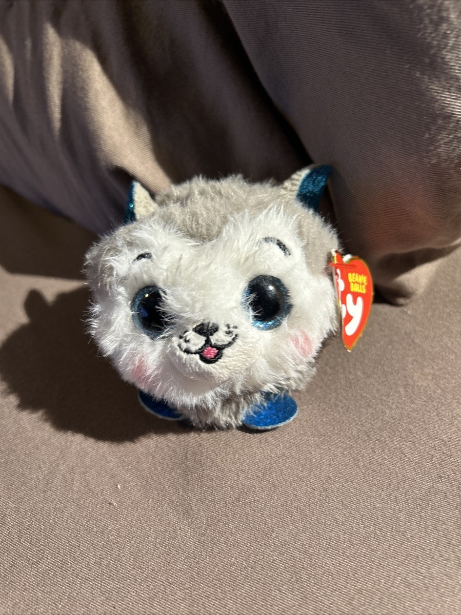 Ty Puffies (Beanie Balls) Plush SLUSH the Husky Dog Tags