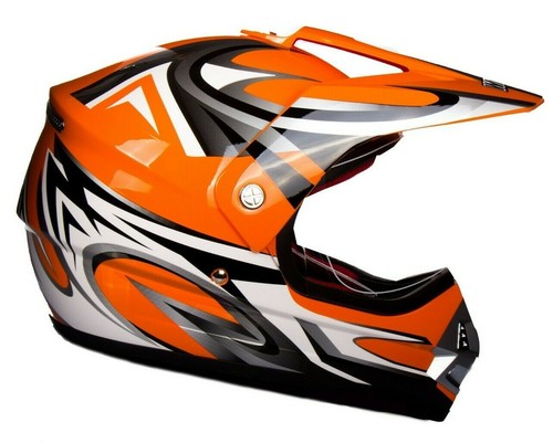 Casco per moto da cross enduro quad arancio OMOLOGATO con omologazione CE  C.E. | eBay