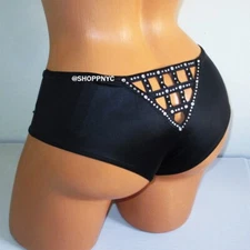 Victoria Secret Very Sexy Cage Back Cheeky Panty S M L Crystal Bling Smooth $29