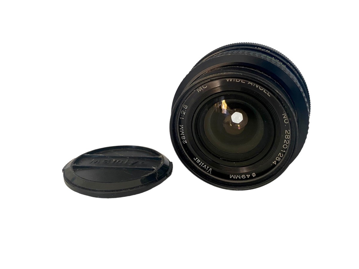 Vintage Vivitar 28mm MC Wide angle MC 49mm Camera Lens