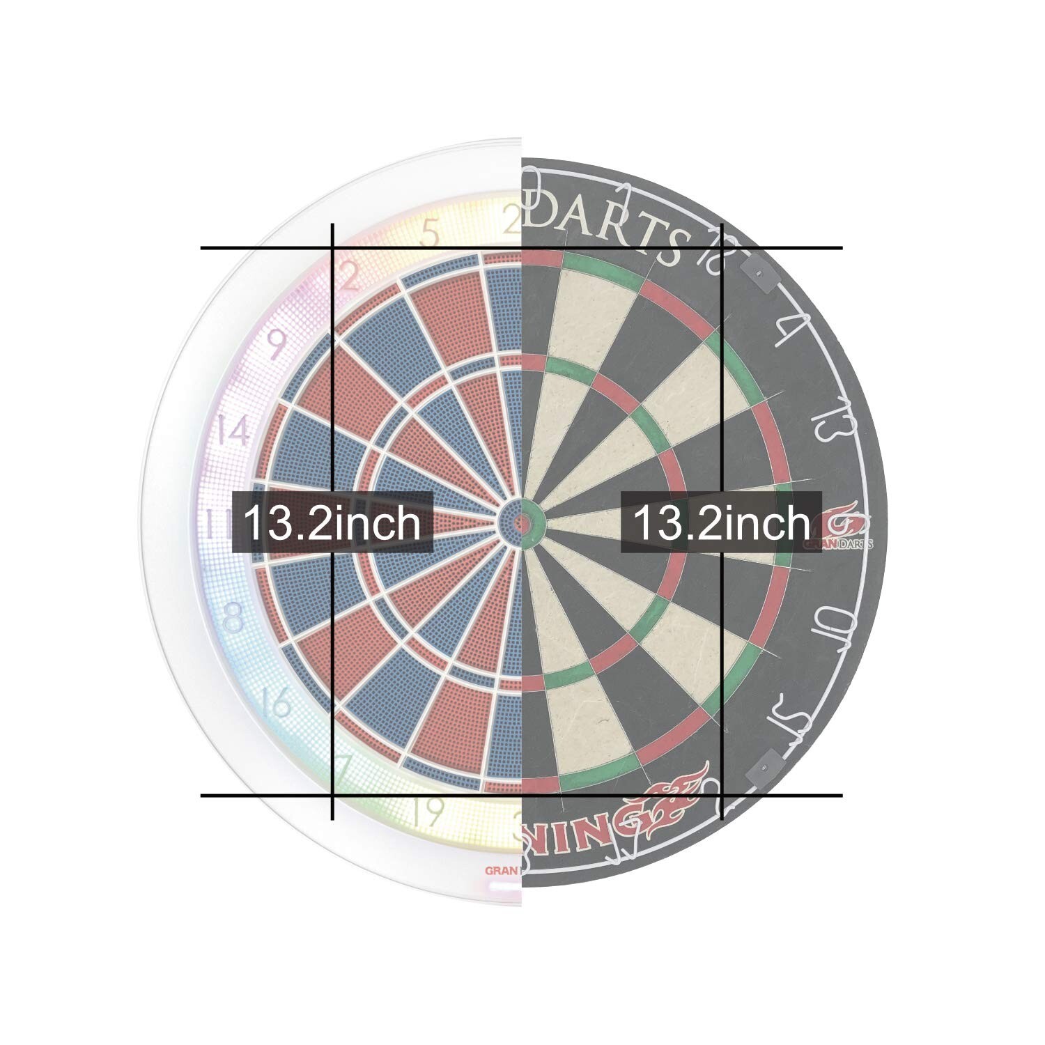 GRAN DARTS Gran board 132 White LED Bluetooth Dartboard 13.2 | eBay
