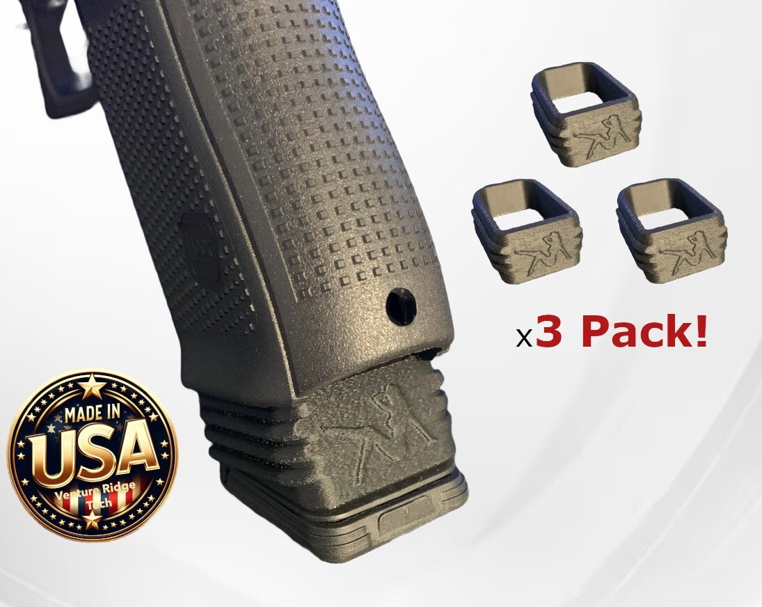 3 PACK! - Glock 19 / 22 Mag Sleeve grip For use with 17 / 23