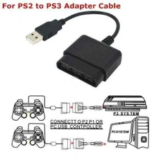 USB PS2 To PS3 Game Controller Adapter Converter Cable For Sony PlayStation 2 3