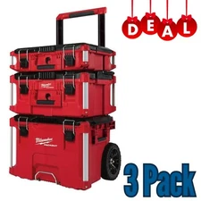 Milwaukee PACKOUT 22 In. Modular Tool Box Storage System 250lbs Bundle Pack Set