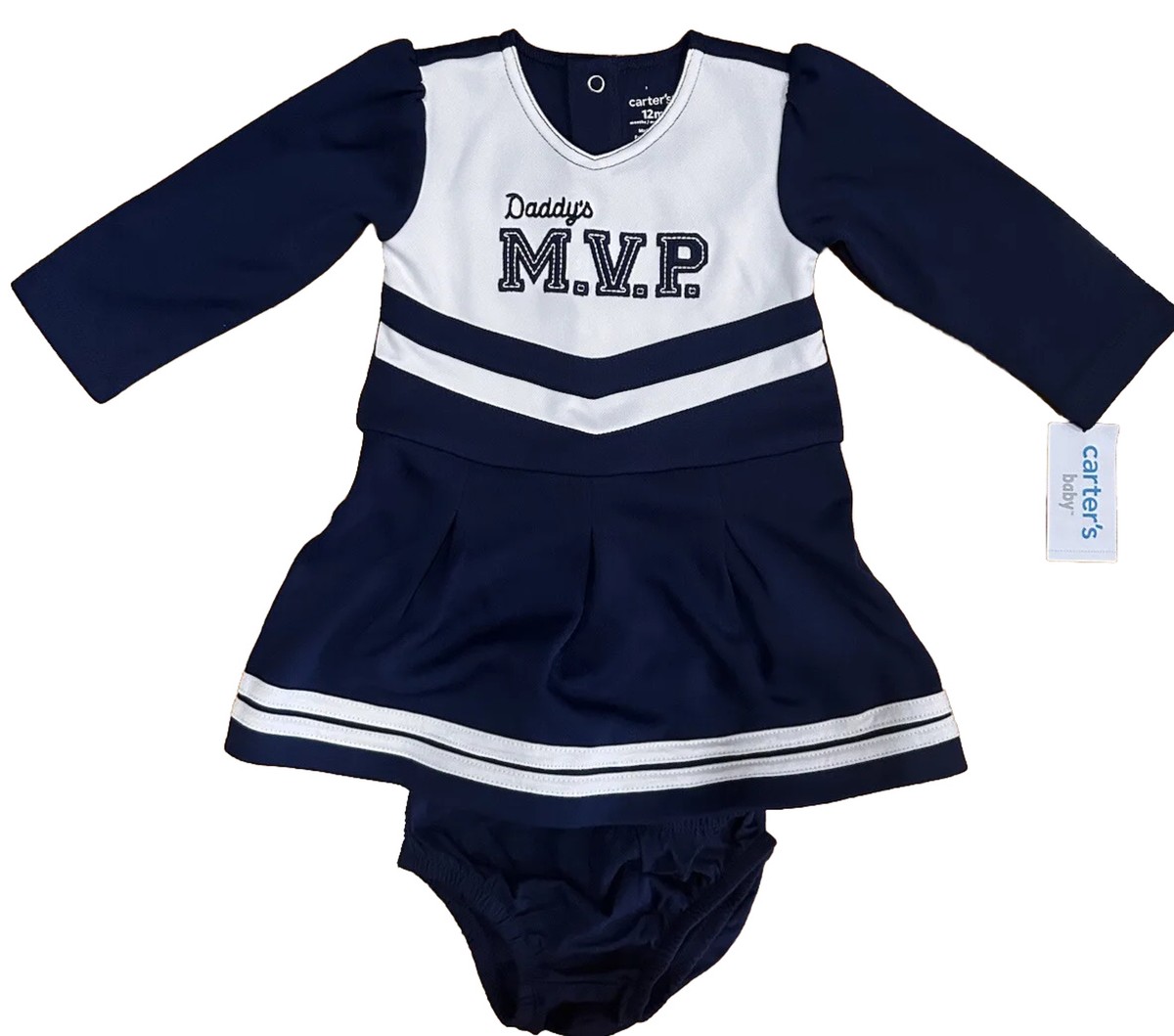 Carter's Baby Girls Daddy's MVP Cheerleader Dress Outfit Costume