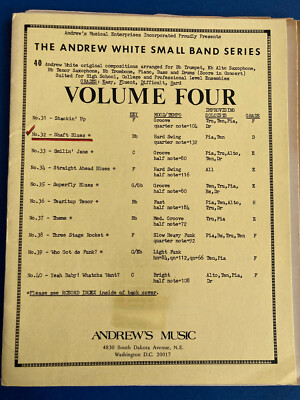 Shaft Blues, Andrew White Small Band Series, Jazz Combo, Septet