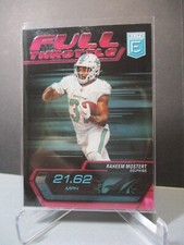2024 Donruss Elite Full Throttle Insert #6 Raheem Mostert - Dolphins Pink