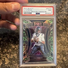 2023 Panini Select Football CJ Stroud Rookie Phenomenon Snake Skin 1/2 PSA 9