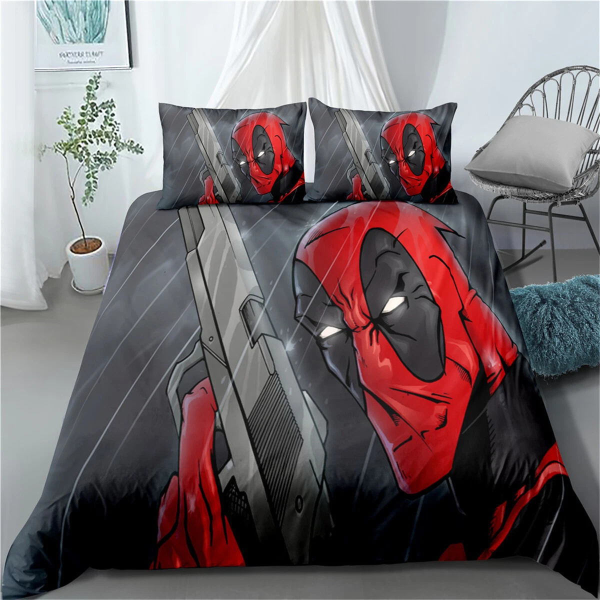 Deadpool Bedding Set, Bedroom Decoration